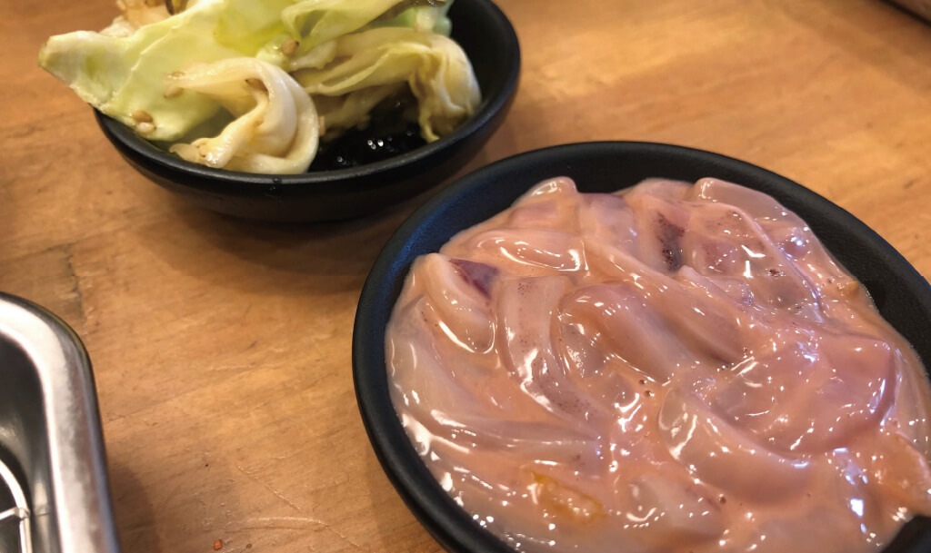 天ぷら さいとう 神田本店の食べ放題の塩辛